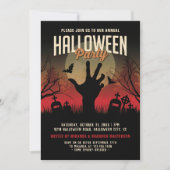 ヴィンテージ墓地とムーンハローウィンパーティ 招待状 (正面)