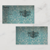 ヴィンテージ壁紙とシャンデリア 名刺 (正面/裏面)