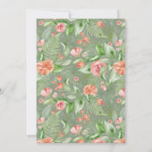 ヴィンテージ壁紙のバラ 花柄 80歳 招待状 (裏面)