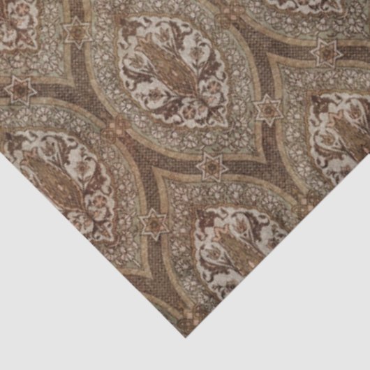 ヴィンテージ壁紙エフェメラパターンセピアデクページ 薄葉紙 (詳細)