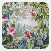 ヴィンテージ壁紙ガーデン風景 スクエアシール (正面)