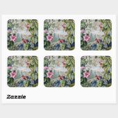 ヴィンテージ壁紙ガーデン風景 スクエアシール (シート)