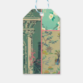 ヴィンテージ壁紙コラージギフトラベル ギフトタグ