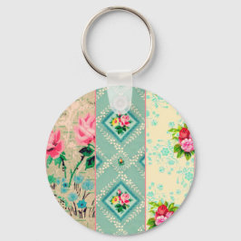 ヴィンテージ壁紙コラージュkeychain キーホルダー