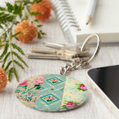 ヴィンテージ壁紙コラージュkeychain キーホルダー (側面)