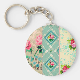 ヴィンテージ壁紙コラージュkeychain キーホルダー