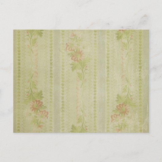 ヴィンテージ壁紙バックグラウンド ポストカード (正面)