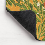 ヴィンテージ壁紙パターンオレンジの木の絵 マウスパッド (コーナー)