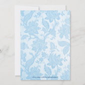 ヴィンテージ壁紙男の赤ちゃんシャワー 招待状 (裏面)