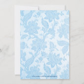 ヴィンテージ壁紙男の赤ちゃんシャワー 招待状 (裏面)