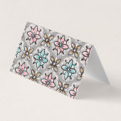 ヴィンテージ壁紙美容師テンプレート折り畳み 名刺 (裏面)