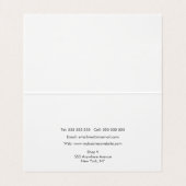 ヴィンテージ壁紙美容師テンプレート折り畳み 名刺 (内部フラット)