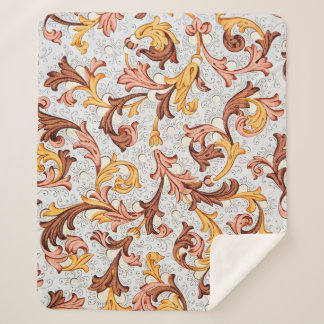 ヴィンテージ壁紙 – 18世紀の花柄 シェルパブランケット