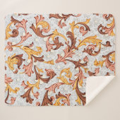 ヴィンテージ壁紙 – 18世紀の花柄 シェルパブランケット (正面(横))