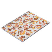 ヴィンテージ壁紙 – 18世紀の花柄 ノートブック (左側)