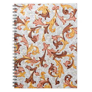 ヴィンテージ壁紙 – 18世紀の花柄 ノートブック