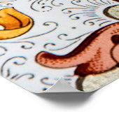 ヴィンテージ壁紙 – 18Centuのフローラルパターン ポスター (角)