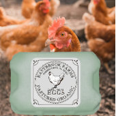 ヴィンテージ変質卵ラベル卵カートングレー スクエアシール