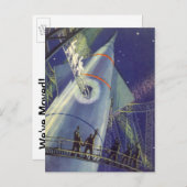 ヴィンテージ変遷SFロケット 案内ポストカード (正面/裏面)