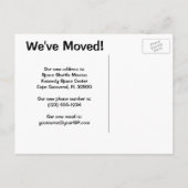 ヴィンテージ変遷SFロケット 案内ポストカード (裏面)