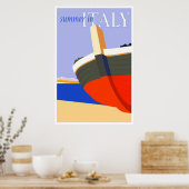 ヴィンテージ夏のイタリア旅行 ポスター (キッチン)