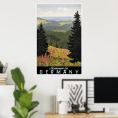 ヴィンテージ夏のドイツ旅行ポスター ポスター (ホームオフィス)