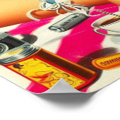 ヴィンテージ夏のビーチピン留め ポスター (角)