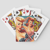 ヴィンテージ夏のピナップ トランプ (裏面)