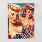 ヴィンテージ夏のピナップ ポストカード (正面)