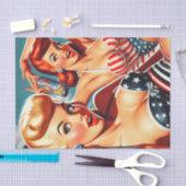 ヴィンテージ夏のピナップ 薄葉紙 (クラフト)