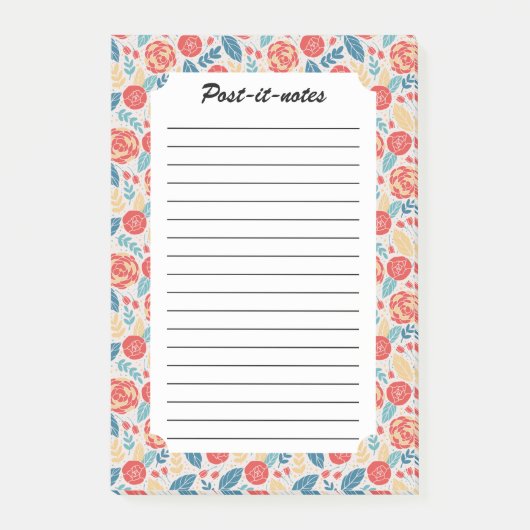 ヴィンテージ夏の庭に咲く花 ポストイット (正面)