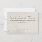 ヴィンテージ夏ひまわりフローラサンキューカード サンキューカード (裏面)