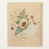 ヴィンテージ夏ひまわりフローラ プランナー手帳 (裏面)