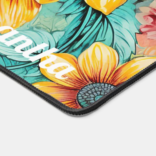 ヴィンテージ夏フローラモノグラム デスクマット (コーナー)