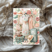 ヴィンテージ夏休み旅行のスーツケース 薄葉紙