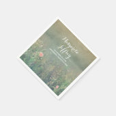 ヴィンテージ夏結婚草地紙ナプキン スタンダードカクテルナプキン (角)