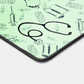 ヴィンテージ外科医の緑の医学博士のパターン デスクマット (コーナー)