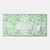 ヴィンテージ外科医の緑の医学博士のパターン デスクマット (キーボード&マウス)