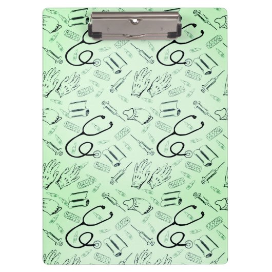 ヴィンテージ外科医の緑医者 クリップボード (正面)
