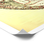 ヴィンテージ外部のスカルの解剖学的基盤 ポスター (角)