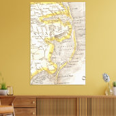 ヴィンテージ外銀の地図(1818) キャンバスプリント (インサイチュ (リビング))