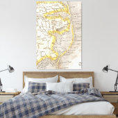 ヴィンテージ外銀の地図(1818) キャンバスプリント (インサイチュ (寝室))