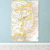 ヴィンテージ外銀の地図(1818) キャンバスプリント (インサイチュ (ウッドフロア))