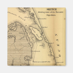 ヴィンテージ外銀の地図(1862年) マグネット