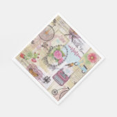 ヴィンテージ多品目違う収集紙 スタンダードランチョンナプキン (角)