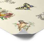 ヴィンテージ多彩な印刷可能なスクラップブック作り画像 ポスター (角)