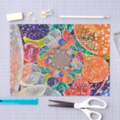 ヴィンテージ大バルーンカラフル抽象芸術ファインアート 薄葉紙 (クラフト)