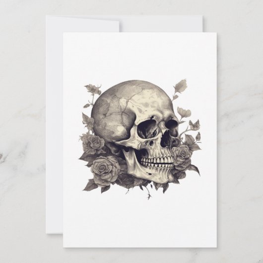 ヴィンテージ大人エレガントのハロウィーンの衣装パーティー 招待状 (裏面)