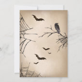 ヴィンテージ大人スカルハロウィーン誕生日パーティー 招待状 (裏面)