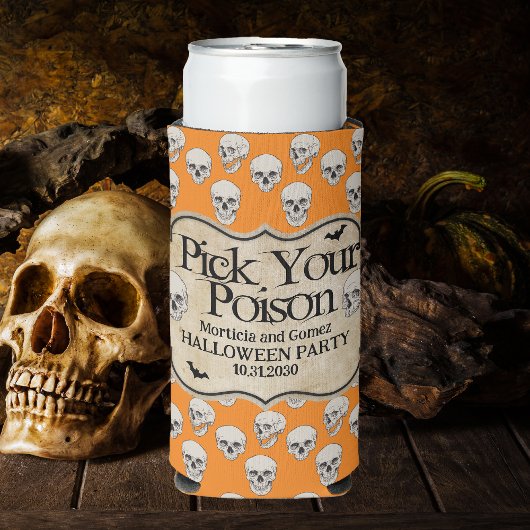 ヴィンテージ大人ハロウィンパーソナライズされた薬屋 スリム缶クーラー